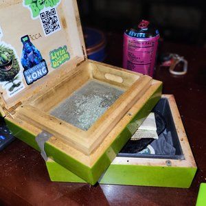 Green Wicca Box - 2 stage / compartment